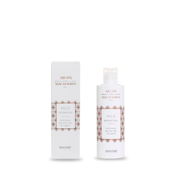 Latte Idratante MILK HYDRATING anticrespo 200 ML Argan e Macadamia Biacrè