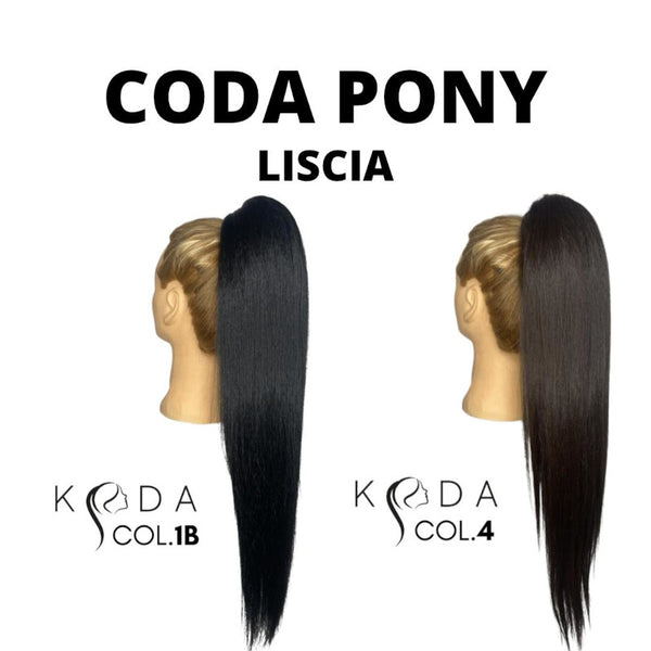 Pony Coda extension a cuffia effetto naturale capelli lisci