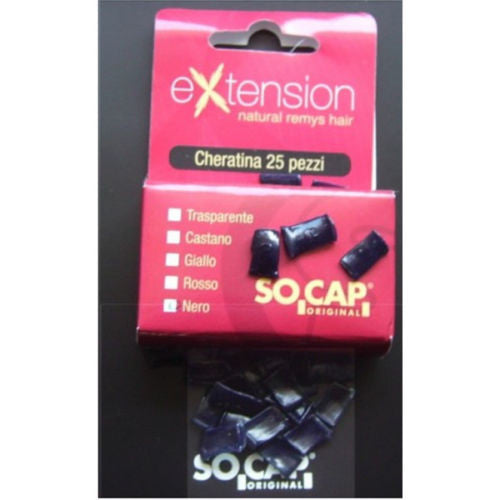 Socap. Polimeri di cheratina confezione 25 pezzi per extension. Vari colori