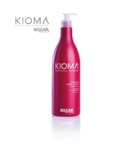 Shampoo capelli colorati con proteine della seta 1000 ml. Prodotto professionale. Socap Kioma.