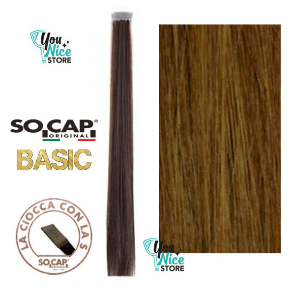 25 ciocche extension cheratina Socap 50 cm Capelli lisci naturali