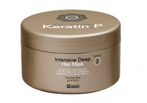 MASCHERA RISTRUTTURANTE CAPELLI CON CHERATINA E COLLAGENE. KERATIN PHASE 2 500 ml. BIACRE