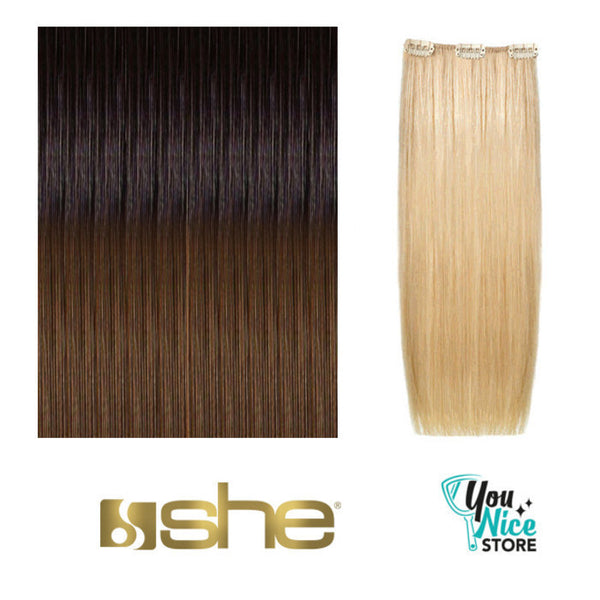 1 fascia extension professionali SHE Easy one clip 50 55 cm Capelli lisci shatush