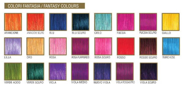 10 ciocche extension professionali a cheratina SHE 55 60 cm colorate fantasy