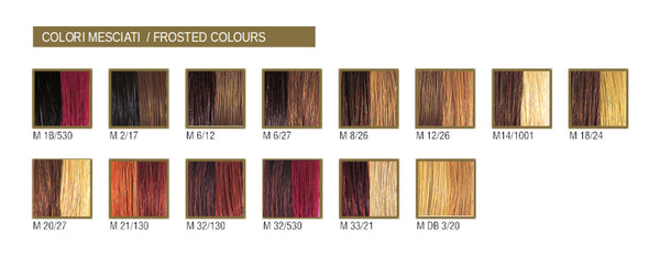 10 ciocche extension professionali a cheratina SHE Rewo Line 50-60 cm Capelli lisci mesciati