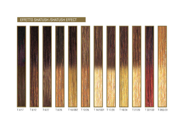 10 ciocche extension professionali a cheratina SHE 40-50 cm Capelli lisci shatush