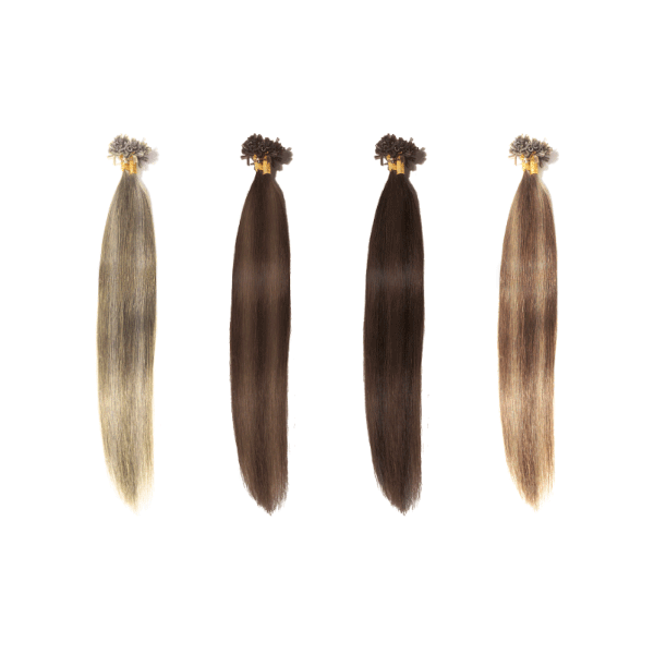 20 ciocche Extension a cheratina 50-55 cm HC Milano colori mesciati