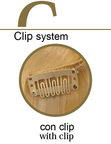 3 fasce extension professionali SHE Easy 20 con clips 50 55 cm Capelli lisci colori mesciati