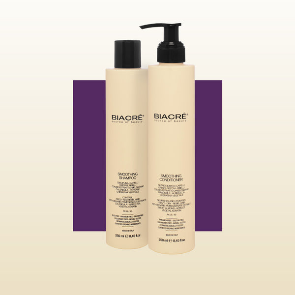 KIT SMOOTHING SHAMPOO e CONDITIONER balsamo lisciante capelli crespi Biacrè