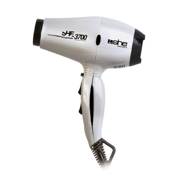 Asciugacapelli professionale compatto in ceramica e tormalina 3700 SHE