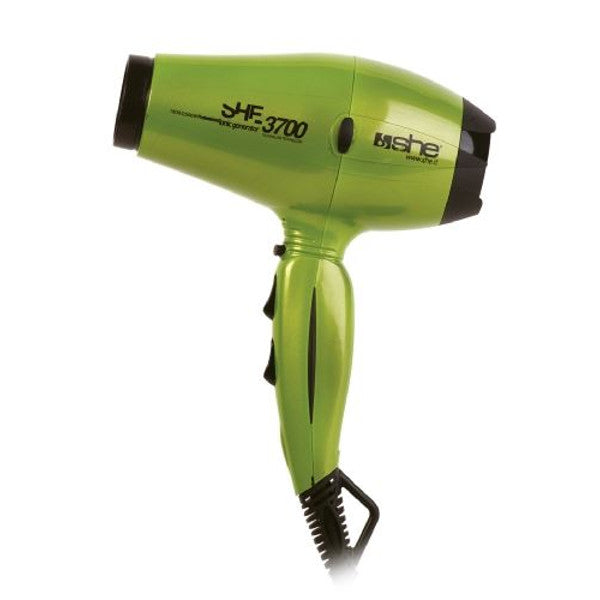 Asciugacapelli professionale compatto in ceramica e tormalina 3700 SHE