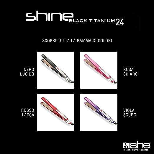 SHINE SILK EFFECT 24 Piastra per capelli con fibre di seta SHE