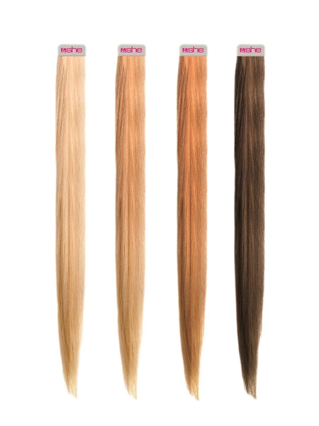 8 strisce extension professionali adesive SHE 2 cm 40 45 cm Capelli lisci colori naturali