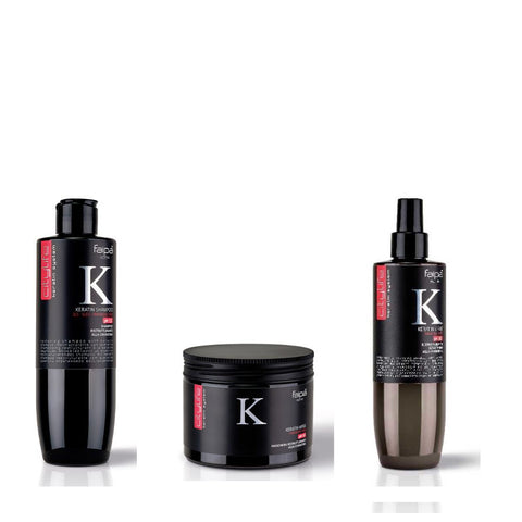 KIT RISTRUTTURANTE ALLA CHERATINA FAIPA KERATIN SYSTEM Shampoo Maschera e Spray