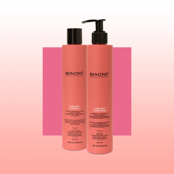 KIT CORELIGHT SHAMPOO E CONDITIONER COLLAGENE per capelli colorati Biacrè