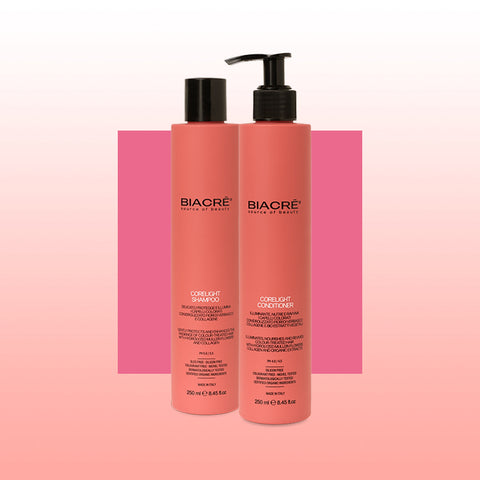 KIT CORELIGHT SHAMPOO E CONDITIONER COLLAGENE per capelli colorati Biacrè