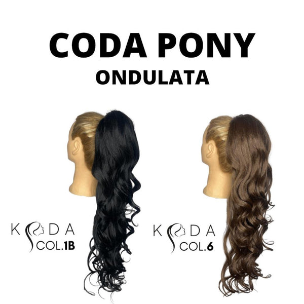 Pony Coda extension a cuffia effetto naturale capelli mossi