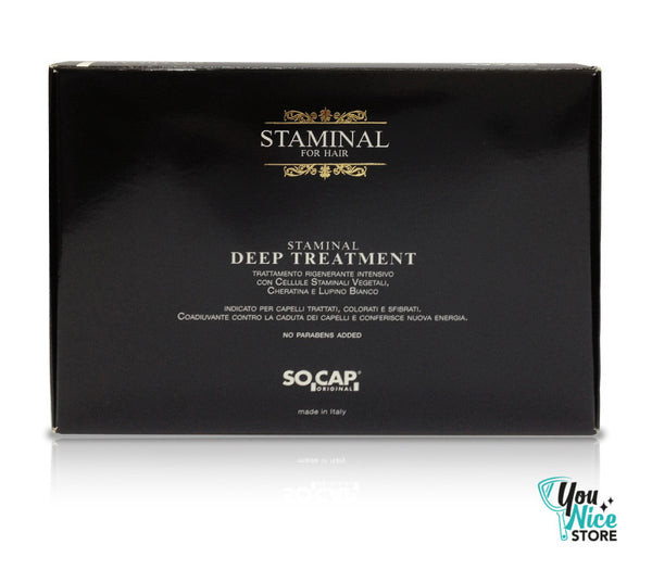 Deep Treatment trattamento capelli deboli 6 fiale da 10 ml. Prodotto professionale Socap Staminal