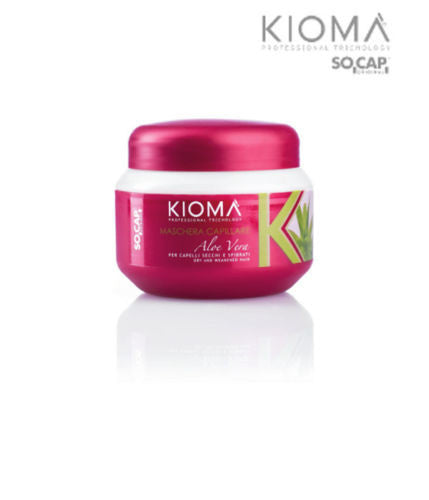 Maschera con aloe vera capelli secchi e sfibrati. 500 ml. Prodotto professionale Socap Kiomà