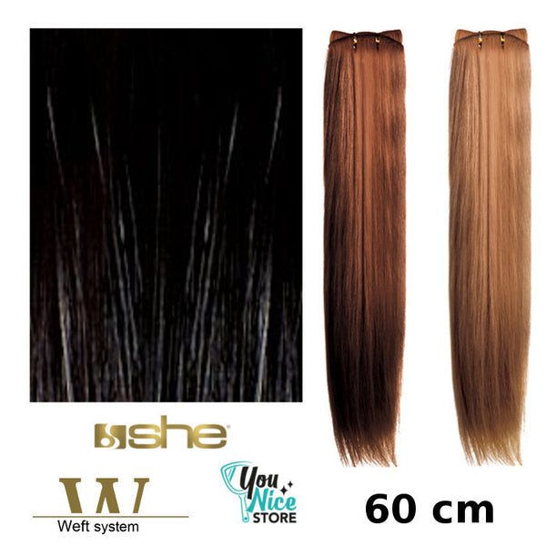 Matassa SHE 40 45 cm - 100 gr - 140 cm Extension professionali Capelli tessuti lisci naturali