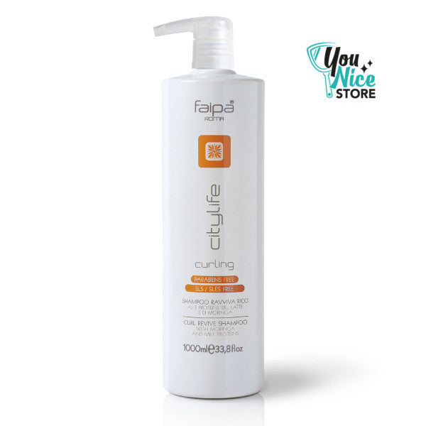 Shampoo ravviva ricci alle proteine del latte e di moringa. FAIPA Linea Curling