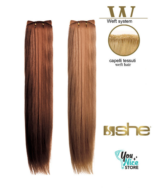 Matassa SHE 50 60 cm - 100 gr - 130 cm Extension professionali Capelli tessuti lisci shatush