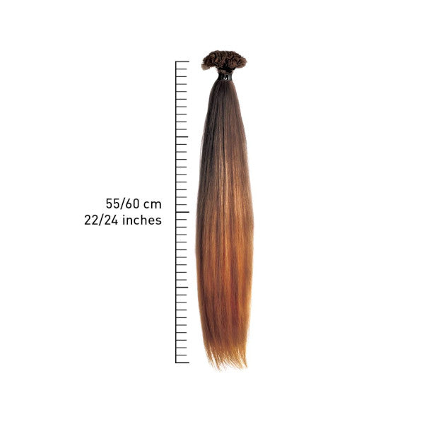 10 ciocche extension professionali a cheratina SHE 55 60 cm effetto Balayage