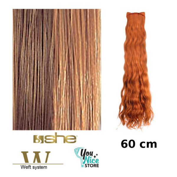 Matassa SHE 50 60 cm - 100gr - 130cm extension professionali Capelli tessuti mossi mesciati