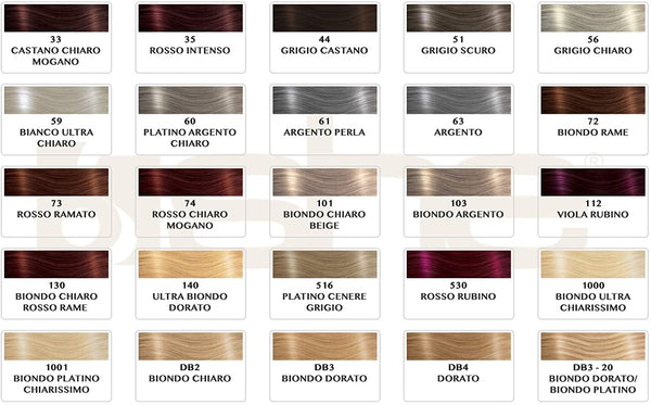 10 ciocche extension professionali a cheratina SHE 40-50 cm Capelli lisci colori naturali
