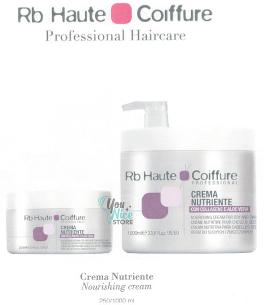 Crema nutriente capelli secchi e sfibrati Rb Haute Coiffure. Renée Blanche