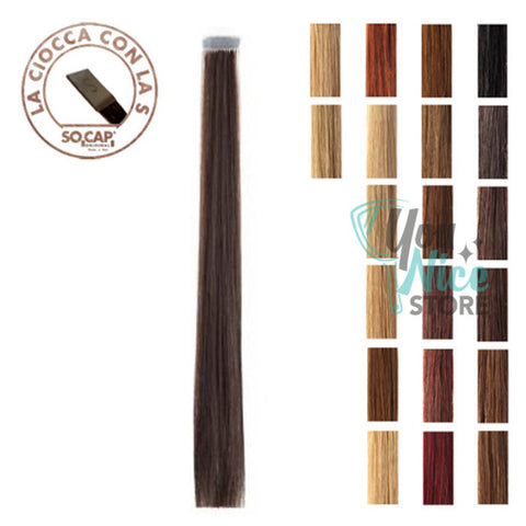 25 ciocche extension cheratina Socap 50 cm Capelli lisci naturali