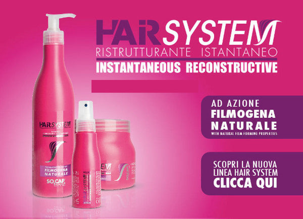 Kit trattamento Ristrutturante Istantaneo per capelli Prodotto professionale. SOCAP HAIR SYSTEM.