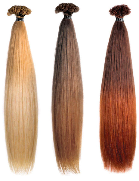 10 ciocche extension professionali a cheratina SHE 50-60 cm Capelli lisci shatush