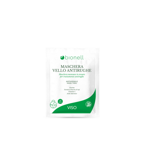 Maschera viso monouso in tessuto Vello antirughe Bionell