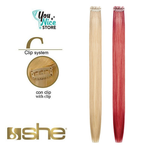 1 fascia extension professionali SHE one clip 40-45 cm 5gr Capelli lisci colori naturali