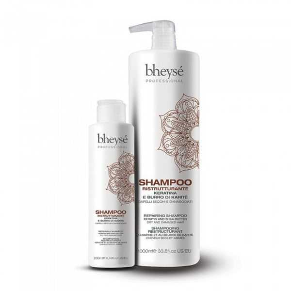 Shampoo ristrutturante per capelli secchi e danneggiati 1000 ml BHEYSE' PROFESSIONAL